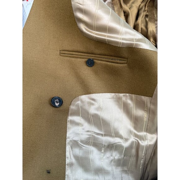 THE KOOPLES Designer Wool Leather Suit Jacket Khaki Brown Fr‎ Size 40 US 8 - Picture 13 of 15